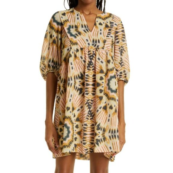 NWT ba&sh Cleo Mini Dress Ikat Small